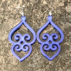 Acrylic blue earrings